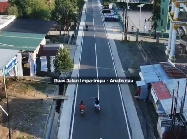 Ruas jalan Impa-Impa–Anabanua di Kabupaten Wajo (dok. Ist)