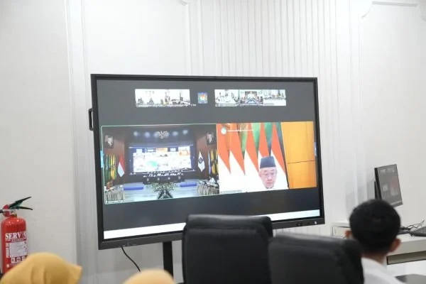 Rakor Nasional yang digelar Secara Virtual, (Dok: KabarMakassar).
