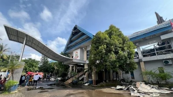 Kantor Dinas Pendidikan Kota Makassar Pasca Kebakaran, (Dok: Ist).