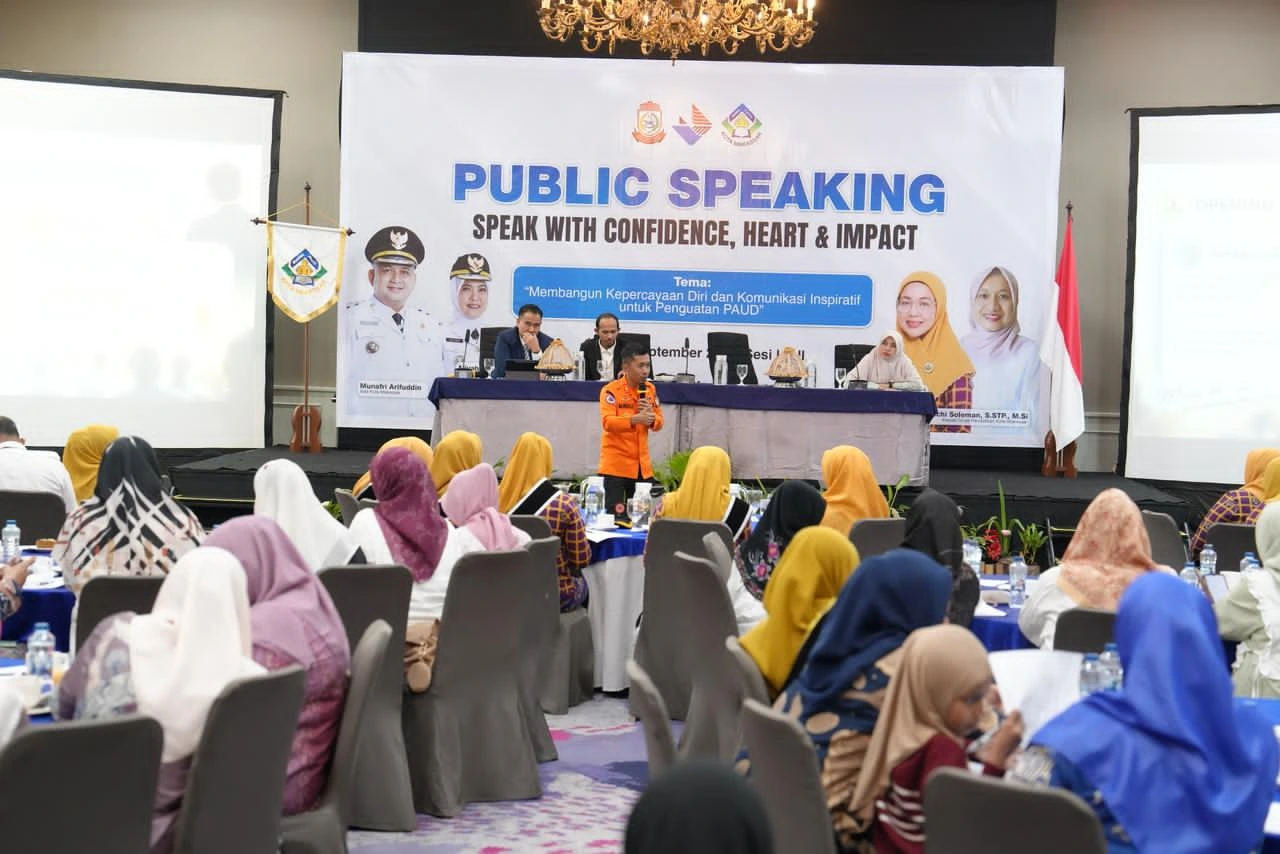 kegiatan Public Speaking Pokja Bunda PAUD kota Makassar (Dok: Ist).
