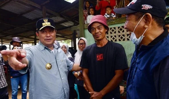 Pj Gubernur Sulsel, Bahtiar Baharuddin di Maros, Sabtu, (16/3).