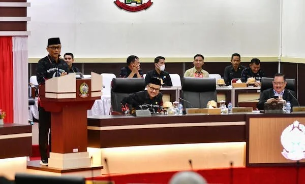 Pj Gubernur Sulsel, Prof Zudan Arif Fakrulloh di Kantor DPRD Sulsel (Dok: Ist)