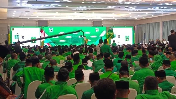 Muhamad Mardiono dinyatakan terpilih secara aklamasi sebagai Ketua Umum di Muktamar X PPP (Dok : Sinta KabarMakassar).