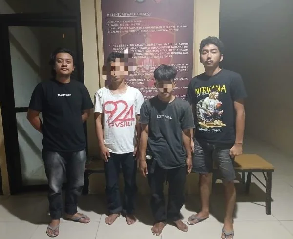 Dua orang pelaku penyalahgunaan narkotika di Polman (Dok : Ist).