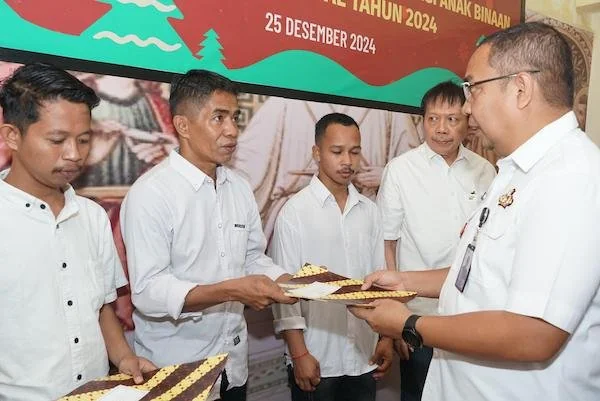 Warga binaan yang menerima remisi di rutan kelas I Makassar (Dok:Ist)