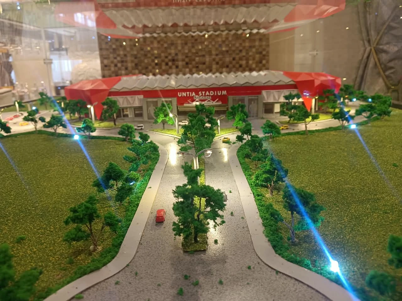 Maket atau Miniatur Stadion Untia (Dok: Sinta KabaMakassar)