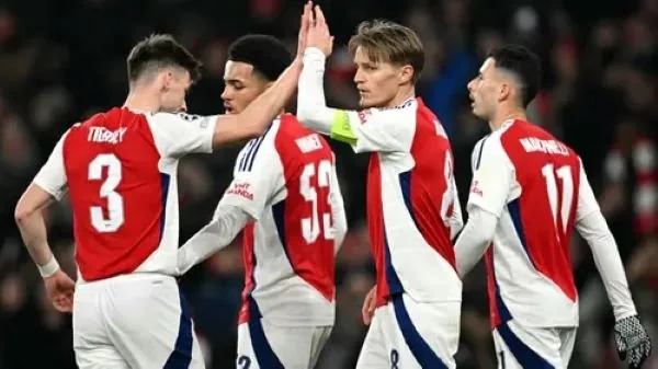 Arsenal memastikan langkah ke perempat final Liga Champions 2024/2025 (Dok : Int).