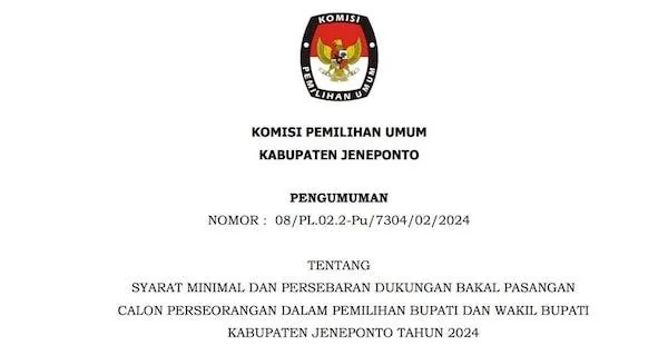 Surat Pengumuman KPU (Ist)