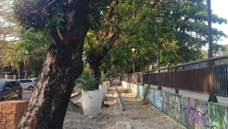 Trotoar Jalan Kajaolalido (Dok: Sinta KabaMakassar)