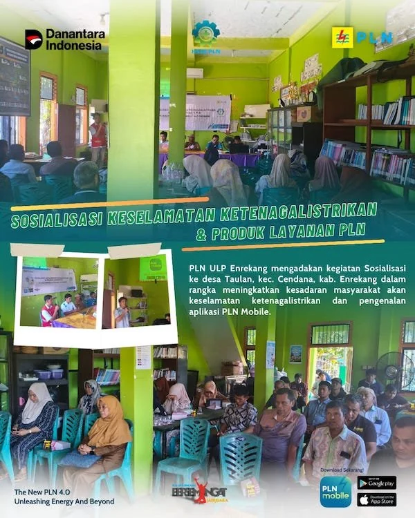 Edukasi Digitalisasi Layanan, PLN ULP Enrekang Sasar Warga Desa Taulan. (Dok: Ist)
