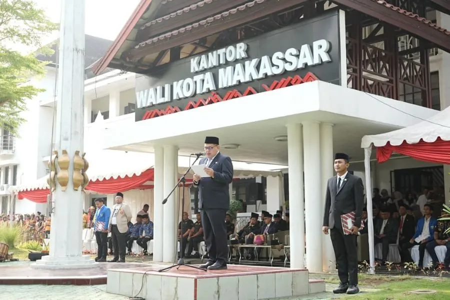 Wali Kota Makassar Munafri Arifuddin saat menjadi Pembina Upacara Pemuda ke-98 (Dok: Ist)
