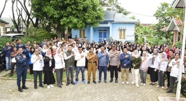 Komisioner Divisi Sosialisasi dan Parmas KPU Jeneponto, Hasrullah Hafid saat menghadiri pelantikan Pantarlih di Kecamatan Kelara (Dok : ist).