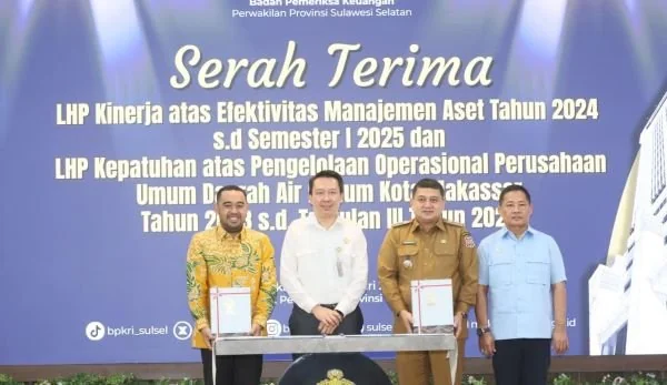 Wali Kota Makassar Munafri Arifuddin saat menghadiri serah terima Laporan Hasil Pemeriksaan (LHP) BPK Semester II Tahun Anggaran 2025 (Dok: KabarMakassar).