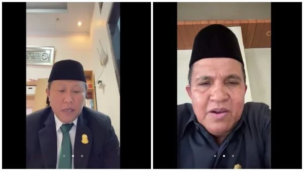 Juru bicara Fraksi PKB, Zulhajar (Kiri), dan Fraksi Golkar melalui juru bicaranya, Drs. Arifin Majid (Kanan), (Dok: KabarMakassar).