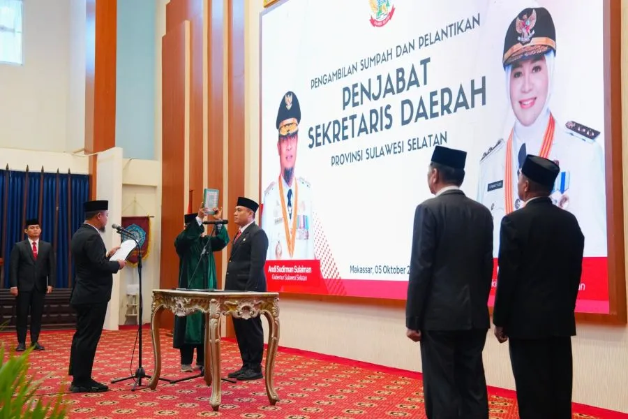 Andi Winarno dilantik sebagai Pj Sekretaris Daerah Provinsi Sulsel (Dok: Ist)