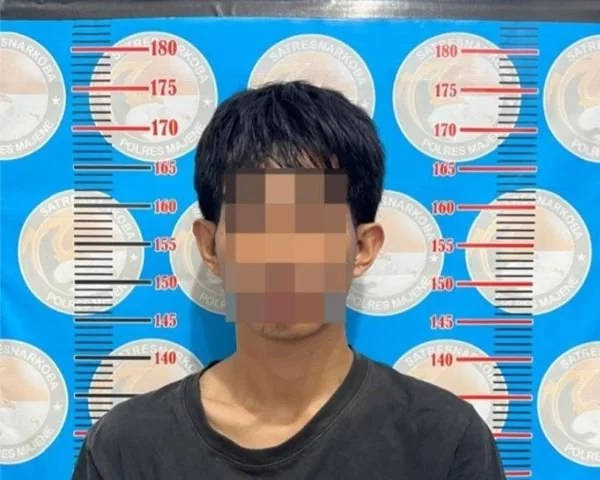 Residivis yang di tangkap SatResnarkoba Polres Majene (Dok : Ist)