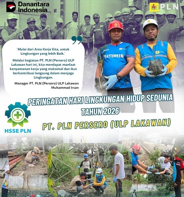 PLN ULP Lakawan Ajak Pegawai Peduli Lingkungan Lewat Aksi Nyata