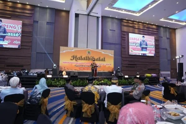 Wali Kota Makassar, Munafri Arifuddin saat Memberikan Sambutan di Halal bihalal Kerukunan Keluarga Soppeng, (Dok: Ist)