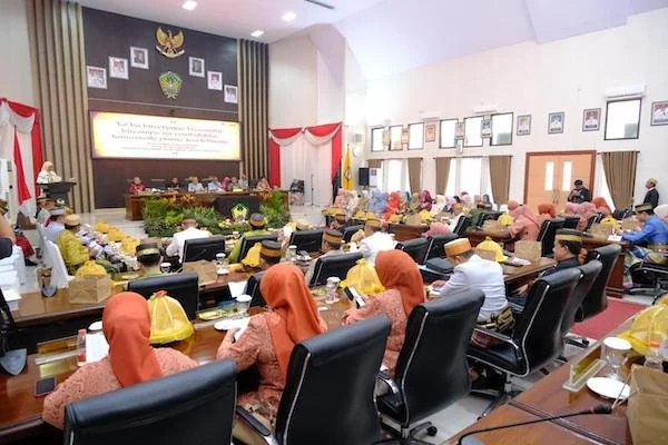 Orasi Bupati Gowa Siti Husniah Talenrang dalam rangka Hari Jadi Gowa Ke-705 Tahun di Ruang Rapat Paripurna DPRD Gowa, (Dok: Ist).