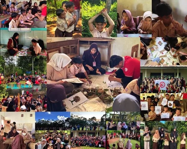Kegiatan Komunitas Koin Untuk Negeri (KUN) Makassar dalam program Sekolah Jejak Nusantara (Dok : ist).