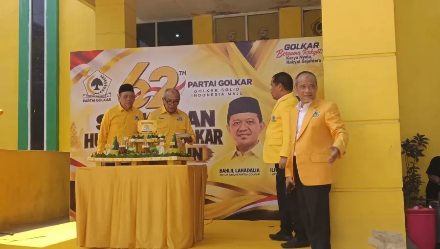 Suasana HUT Golkar ke-62 di DPD I Golkar Sulsel (Dok: Sinta KabarMakassar)