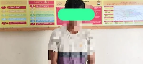 Pelaku yang berhasil diamankan pihak kepolisian (dok:Ist)