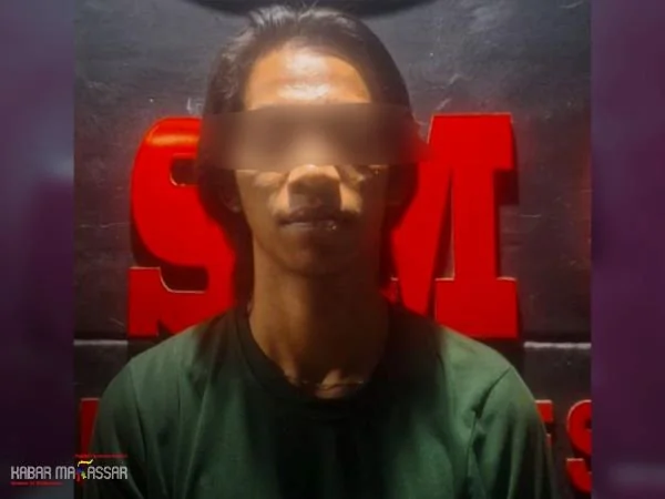Pelaku perantara prostitusi online melalui aplikasi Michat saat dibekuk Resmob Polres Takalar (Dok : Ist).