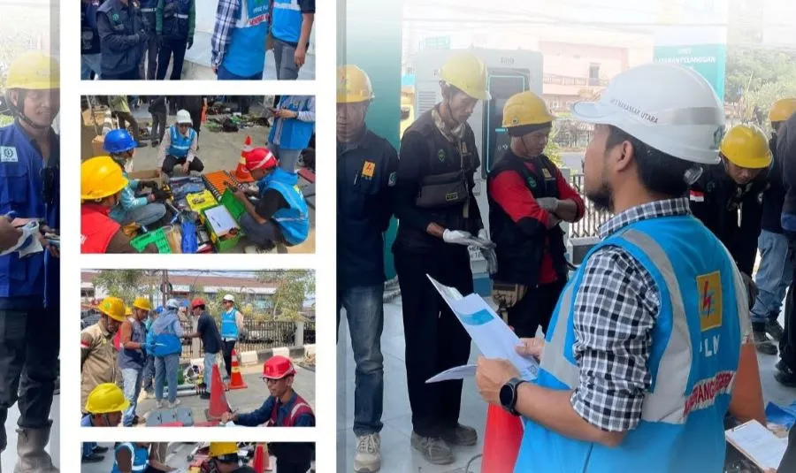 Personel PLN ULP Maros mengikuti Apel Gelar Pasukan dan Pemeriksaan Peralatan Penyambungan serta Pengetesan APP, Kamis (Dok: Ist)