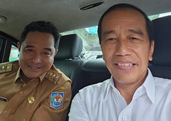 Pj Gubernur Sulsel Bahtiar Baharuddin dan Presiden Jokowi