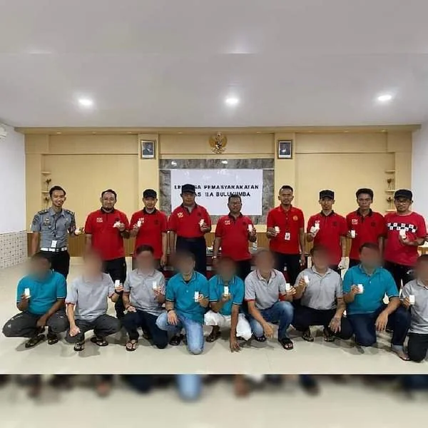 Petugas Lapas Kelas 2A bulukumba Usai Melalukan Tes urine (Fitri)