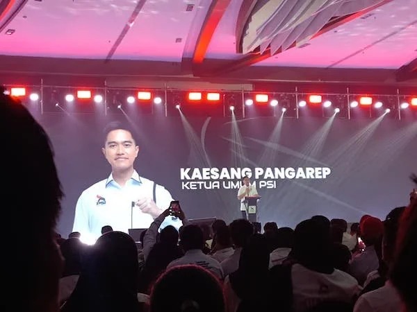Ketua Umum Partai Solidaritas Indonesia (PSI) Kaesang Pangarep, saat Memberikan Sambutan, (Dok: Sinta KabarMakassar).