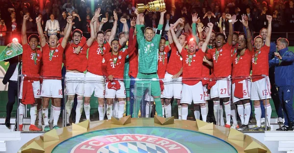 Para pemain Bayern Munchen merayakan gelar juara Piala Jerman 2018/2019. (Foto: Twitter@Bayern)