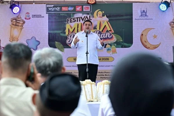 Wali Kota Makassar Munafri Arifuddin saat Sambutan di Festival Mulia Ramadan (Dok: Ist).