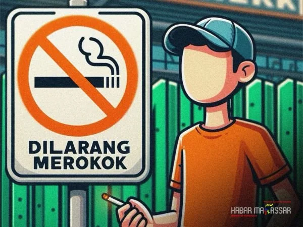 Ilustrasi Kawasan Tanpa Rokok (Dok : KabarMakassar).