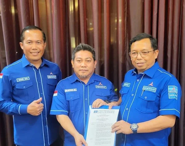 Anggota DPR RI Daerah Pemilihan Sulawesi Selatan II, Andi Muzakkir Aqil, saat ditunjuk Pelaksana Tugas (Plt) Ketua DPC Partai Demokrat Kota Makassar.