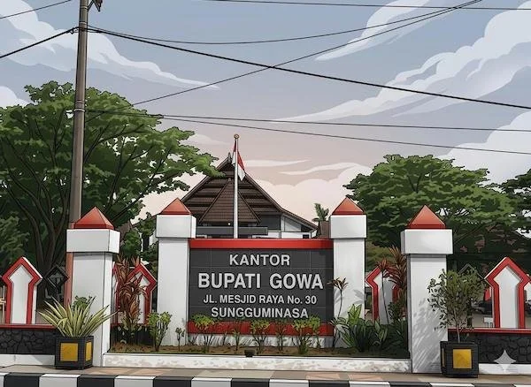 Ilustrasi Kantor Pemerintah Kabupaten Gowa (Dok: Ist).