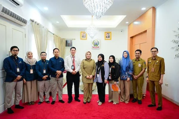 Wagub Sulsel Fatmawati Rusdi saat menerima kunjungan Kepala BPS Sulsel dan tim Sensus Ekonomi 2026 (dok. Ist)