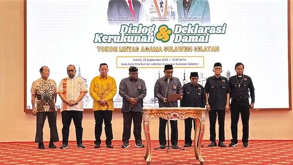 Deklarasi Damai Pimpinan Majelis Agama di Sulsel. Dok. Ist