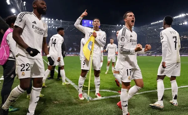 Momen skuad Real Madrid selebrasi kemenangan atas Atalanta (Foto: Media Officer Real Madrid)