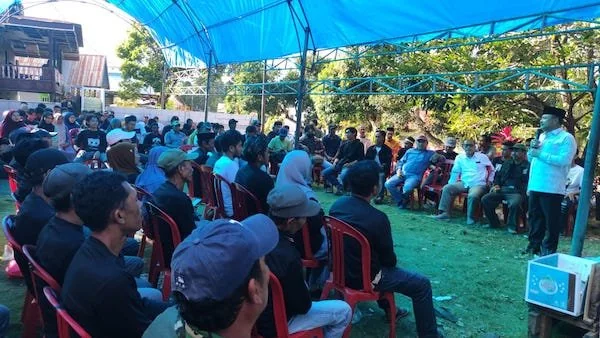 Bakal Calon Bupati Jeneponto, Muhammad Sarif Kr. Patta saat melakukan agenda politik di Kecamatan Rumbia. (ist).