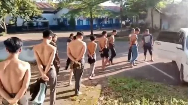 para remaja yang hendak melakukan penyerangan di salah satu Desa di Kabupaten Gowa (Dok: Ist)