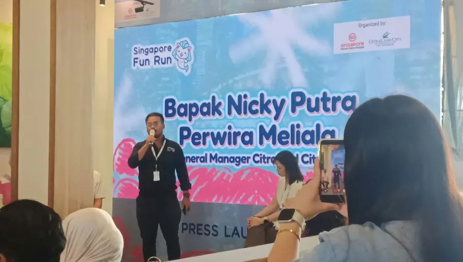 Konferensi pers Singapore Fun Run 2026 (Dok: Sinta KabarMakassar)