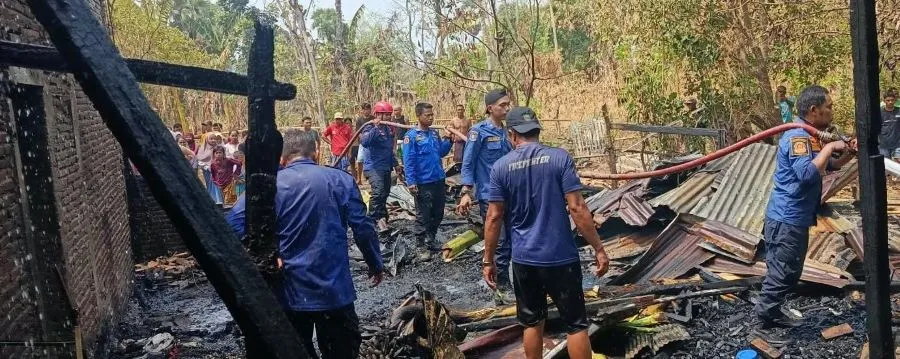 Rumah terbakar di Takalar (Dok: Ist)