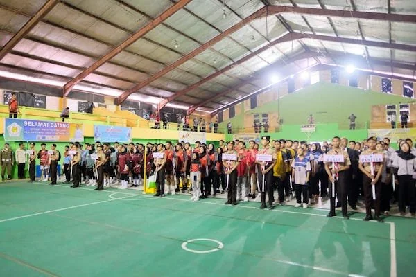 uasana pembukaan Porprov XVIII 2025 Cabang Olahraga Sepak Takraw di GOR Malilingi, Bantaeng. (Ist)