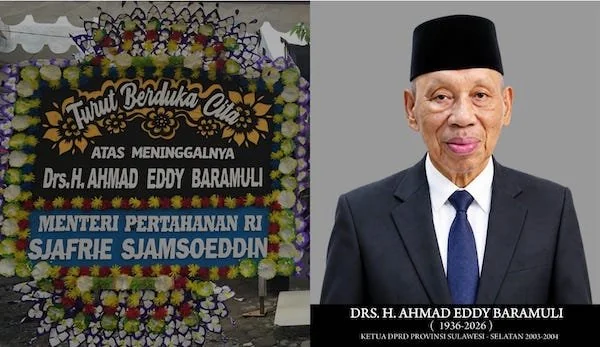 Menhan RI Kirim Penghormatan Terakhir atas Wafatnya Ahmad Eddy Baramuli