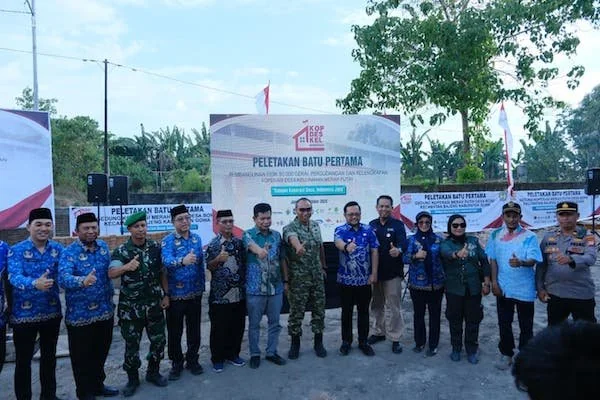 Groundbreaking Gerakan Nasional Koperasi Merah Putih (KMP) secara virtual (Dok: Ist).