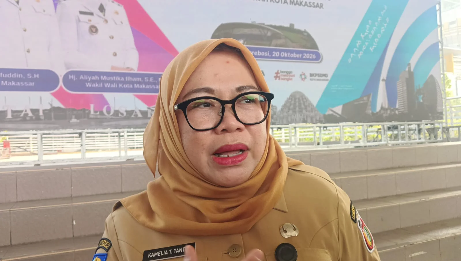 Kepala Badan Kepegawaian dan Pengembangan Sumber Daya Manusia Daerah (BKPSDMD) Kota Makassar, Kamelia Thamrin Tantu (Dok: Sinta KabarMkassar).