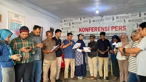 Konferensi pers Koalisi Organisasi Masyarakat Sipil (OMS) Sulsel Kawal Pemilu. (Dok: Rissa Siana Bakri)