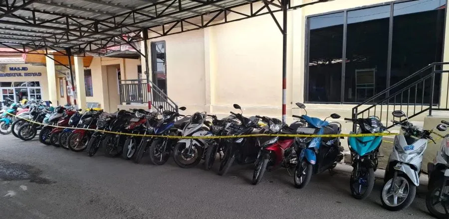 Motor yang disita Polresta Mamuju dalam Operasi Patuh Marano 2026 (Dok: Ist)