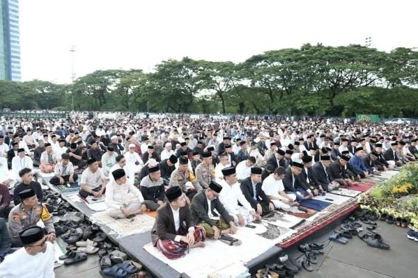 Suasana Idulfitri di Lapangan Karebosi, (Dok: Ist).